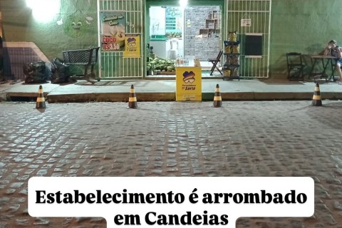 estabelecimento é arrombado e  candeas